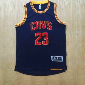 Maillot De Basket Cleveland Cavaliers LeBron James 23 Brode AU Fabric Bleu Fonce